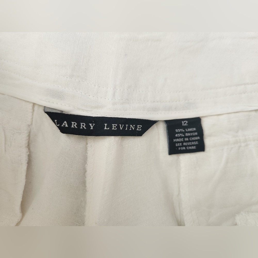 Larry Levine Cream Wide Leg Pants - Picture 5 of 5